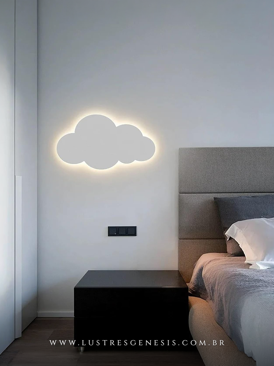 Arandela Temática Decorativa Nuvem - Várias Cores e Tamanhos